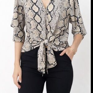 We:some Snakeskin women's blouse size small
